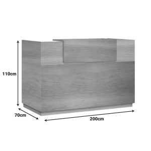 pak-069-000101-3 ΓΡΑΦΕΙΟ RECEPTION LOTUS PAKOWORLD ΣΕ ΧΡΩΜΑ ΦΥΣΙΚΟ 200X70X110ΕΚ