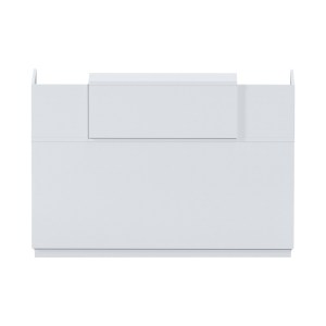 pak-069-000102-2 ΓΡΑΦΕΙΟ RECEPTION LOTUS PAKOWORLD ΣΕ ΛΕΥΚΗ ΑΠΟΧΡΩΣΗ  140X70X110ΕΚ