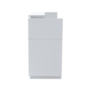 pak-069-000102-3 ΓΡΑΦΕΙΟ RECEPTION LOTUS PAKOWORLD ΣΕ ΛΕΥΚΗ ΑΠΟΧΡΩΣΗ  140X70X110ΕΚ