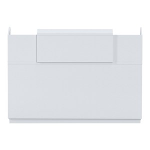 pak-069-000104-2 ΓΡΑΦΕΙΟ RECEPTION LOTUS PAKOWORLD ΣΕ ΛΕΥΚΗ ΑΠΟΧΡΩΣΗ  180X70X110ΕΚ