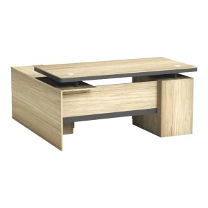 pak-069-000107-1 ΓΡΑΦΕΙΟ ΕΠΑΓΓΕΛΜΑΤΙΚΟ LOTUS PAKOWORLD ΜΕ ΔΕΞΙΑ ΓΩΝΙΑ ΣΕ ΦΥΣΙΚΗ-ΑΝΘΡΑΚΙ ΑΠΟΧΡΩΣΗ  200X160X76ΕΚ