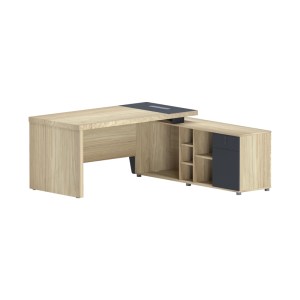 pak-069-000111 ΓΡΑΦΕΙΟ ΕΠΑΓΓΕΛΜΑΤΙΚΟ LOTUS PAKOWORLD ΜΕ ΔΕΞΙΑ ΓΩΝΙΑ ΣΕ ΦΥΣΙΚΗ-ΑΝΘΡΑΚΙ ΑΠΟΧΡΩΣΗ 160X160X75ΕΚ