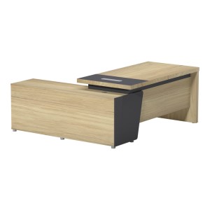 pak-069-000112-1 ΓΡΑΦΕΙΟ ΕΠΑΓΓΕΛΜΑΤΙΚΟ LOTUS PAKOWORLD ΜΕ ΔΕΞΙΑ ΓΩΝΙΑ ΣΕ ΦΥΣΙΚΗ-ΑΝΘΡΑΚΙ ΑΠΟΧΡΩΣΗ 180X180X75ΕΚ