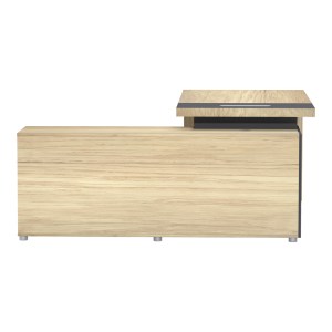 pak-069-000112-6 ΓΡΑΦΕΙΟ ΕΠΑΓΓΕΛΜΑΤΙΚΟ LOTUS PAKOWORLD ΜΕ ΔΕΞΙΑ ΓΩΝΙΑ ΣΕ ΦΥΣΙΚΗ-ΑΝΘΡΑΚΙ ΑΠΟΧΡΩΣΗ 180X180X75ΕΚ