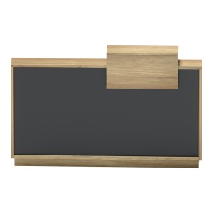 pak-069-000114-2 ΓΡΑΦΕΙΟ RECEPTION LOTUS PAKOWORLD ΣΕ ΦΥΣΙΚΗ-ΑΝΘΡΑΚΙ ΑΠΟΧΡΩΣΗ 160X60X105ΕΚ