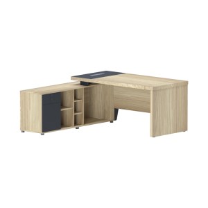 pak-069-000117 ΓΡΑΦΕΙΟ ΕΠΑΓΓΕΛΜΑΤΙΚΟ LOTUS PAKOWORLD ΑΡΙΣΤΕΡΗ ΓΩΝΙΑ ΣΕ ΦΥΣΙΚΗ-ΑΝΘΡΑΚΙ ΑΠΟΧΡΩΣΗ 160X160X75ΕΚ