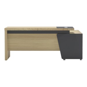 pak-069-000118-2 ΓΡΑΦΕΙΟ ΕΠΑΓΓΕΛΜΑΤΙΚΟ LOTUS PAKOWORLD ΑΡΙΣΤΕΡΗ ΣΕ ΦΥΣΙΚΗ-ΑΝΘΡΑΚΙ ΑΠΟΧΡΩΣΗ 180X180X75ΕΚ