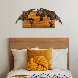 pak-071-001599-1 ΔΙΑΚΟΣΜΗΤΙΚΟ ΤΟΙΧΟΥ MABLE PAKOWORLD ΞΥΛΟ ΠΕΥΚΟΥ ΣΕ ΦΥΣΙΚΗ ΑΠΟΧΡΩΣΗ ΜΕ ΜΑΥΡΟ ΜΕΤΑΛΛΟ 83X3X38ΕΚ