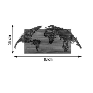 pak-071-001599-2 ΔΙΑΚΟΣΜΗΤΙΚΟ ΤΟΙΧΟΥ MABLE PAKOWORLD ΞΥΛΟ ΠΕΥΚΟΥ ΣΕ ΦΥΣΙΚΗ ΑΠΟΧΡΩΣΗ ΜΕ ΜΑΥΡΟ ΜΕΤΑΛΛΟ 83X3X38ΕΚ