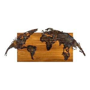 pak-071-001599 ΔΙΑΚΟΣΜΗΤΙΚΟ ΤΟΙΧΟΥ MABLE PAKOWORLD ΞΥΛΟ ΠΕΥΚΟΥ ΣΕ ΦΥΣΙΚΗ ΑΠΟΧΡΩΣΗ ΜΕ ΜΑΥΡΟ ΜΕΤΑΛΛΟ 83X3X38ΕΚ