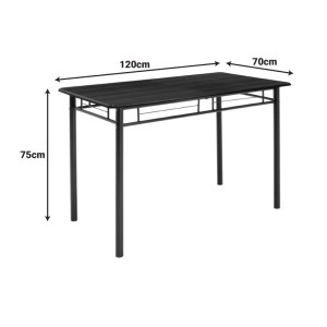 pak-072-000001-10 ΤΡΑΠΕΖΑΡΙΑ ROZA PAKOWORLD ΣΕΤ 5ΤΜΧ ΧΡΩΜΑ SONOMA - ΠΟΔΙΑ ΛΕΥΚΟ GLOSS 120X70X75ΕΚ