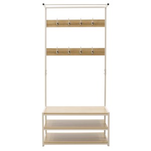 pak-072-000036-1 ΕΠΙΠΛΟ ΕΙΣΟΔΟΥ ΠΟΡΤ ΜΑΝΤΩ RALPH PAKOWORLD ΜΕ MDF ΧΡΩΜΑ ΦΥΣΙΚΟ-ΛΕΥΚΟ 80X40X170ΕΚ