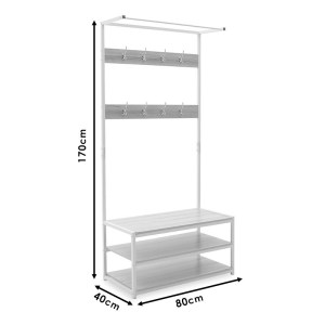 pak-072-000036-5 ΕΠΙΠΛΟ ΕΙΣΟΔΟΥ ΠΟΡΤ ΜΑΝΤΩ RALPH PAKOWORLD MDF ΦΥΣΙΚΟ-ΛΕΥΚΟ 80X40X170ΕΚ