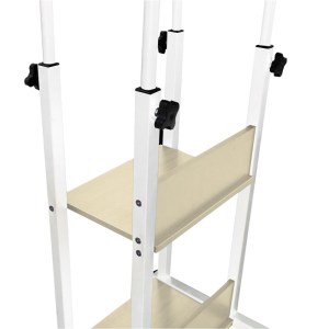 pak-072-000049-2 ΒΟΗΘΗΤΙΚΟ ΤΡΑΠΕΖΙ BABS PAKOWORLD ΤΡΟΧΗΛΑΤΟ ΛΕΥΚΟ-ΦΥΣΙΚΟ 60X40X71-92ΕΚ