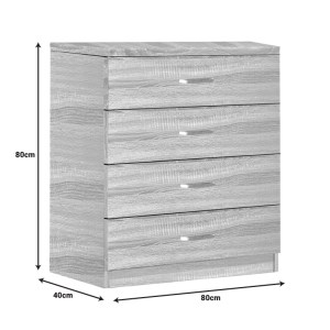pak-072-000078-1 ΣΥΡΤΑΡΙΕΡΑ KILLIAN PAKOWORLD ΜΕ 4 ΣΥΡΤΑΡΙΑ SONOMA 80X40X80ΕΚ