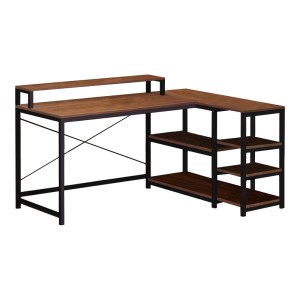 pak-072-000123 ΓΡΑΦΕΙΟ ΓΩΝΙΑΚΟ TEBUL PAKOWORLD MDF-METAL ΣΕ OAK ΑΠΟΧΡΩΣΗ 100X60X88ΕΚ