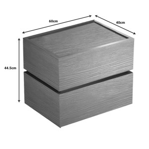 pak-072-000141-2 ΚΟΜΟΔΙΝΟ SONLEN PAKOWORLD MDF ΣΕ OAK ΑΠΟΧΡΩΣΗ 60X40X66ΕΚ