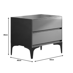 pak-072-000144-2 ΚΟΜΟΔΙΝΟ LAMESA PAKOWORLD MDF ΣΕ ΑΝΡΘΡΑΚΙ ΑΠΟΧΡΩΣΗ ΜΕ ΜΑΥΡΑ ΜΕΤΑΛΛΙΚΑ ΠΟΔΙΑ 50X40X48ΕΚ