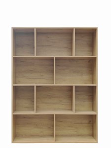 pak-072-000153 ΒΙΒΛΙΟΘΗΚΗ EVERGIN PAKOWORLD MDF ΣΕ OAK ΑΠΟΧΡΩΣΗ 100X30X135ΕΚ