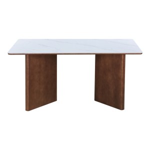 pak-072-000174-1 ΤΡΑΠΕΖΙ VERSY PAKOWORLD SINTERED STONE-MDF ΣΕ ΛΕΥΚΟ ΜΑΡΜΑΡΟΥ ΜΕ ΚΑΡΥΔΙ ΒΑΣΗ 160X90X75ΕΚ