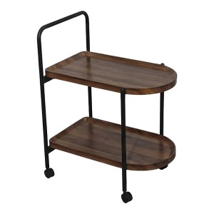 pak-072-000179-3 ΒΟΗΘΗΤΙΚΟ ΤΡΑΠΕΖΙ WHELEA PAKOWORLD ΤΡΟΧΗΛΑΤΟ MDF-ΜΕΤΑΛΛΟ ΚΑΡΥΔΙ-ΜΑΥΡΟ 40X60X69ΕΚ
