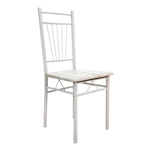 pak-072-000182-2 ΤΡΑΠΕΖΑΡΙΑ ROZA PAKOWORLD ΣΕΤ 5ΤΜΧ MDF SONOMA ΜΕ ΜΕΤΑΛΛΙΚΟ ΛΕΥΚΟ ΠΟΔΙ 120X65X75ΕΚ