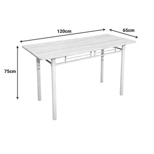 pak-072-000183-6 ΤΡΑΠΕΖΑΡΙΑ ROZA PAKOWORLD ΣΕΤ 5ΤΜΧ MDF SONOMA ΜΕ ΜΕΤΑΛΛΙΚΟ ΜΑΥΡΟ ΠΟΔΙ 120X65X75ΕΚ