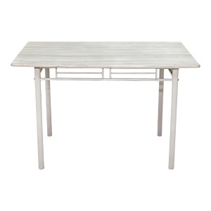 pak-072-000184-4 ΤΡΑΠΕΖΑΡΙΑ ROZA PAKOWORLD ΣΕΤ 5ΤΜΧ MDF SONOMA ΜΕ ΜΕΤΑΛΛΙΚΟ ΛΕΥΚΟ ΠΟΔΙ 110X60X75ΕΚ