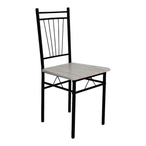 pak-072-000185-2 ΤΡΑΠΕΖΑΡΙΑ ROZA PAKOWORLD ΣΕΤ 5ΤΜΧ MDF SONOMA ΜΕ ΜΕΤΑΛΛΙΚΟ ΜΑΥΡΟ ΠΟΔΙ 110X60X75ΕΚ