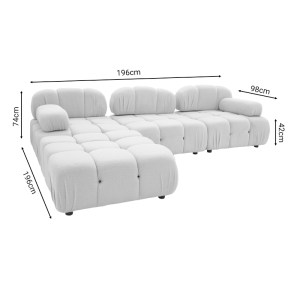 pak-074-000022-6 KΑΝΑΠΕΣ ΤΡΙΘΕΣΙΟΣ ΜΕ ΣΚΑΜΠΟ HYPNOTIC PAKOWORLD ΜΠΟΥΚΛΕ ΜΠΕΖ ΜΕ ΜΑΞΙΛΑΡΙΑ 196X98X74ΕΚ