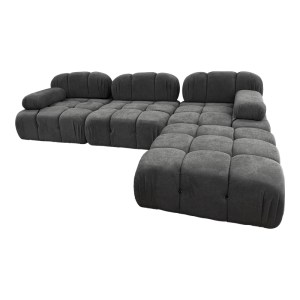 pak-074-000041-2 KΑΝΑΠΕΣ ΤΡΙΘΕΣΙΟΣ ΜΕ ΣΚΑΜΠΟ HYPNOTIC I PAKOWORLD ΥΦΑΣΜΑ ΜΕ ΜΑΞΙΛΑΡΙΑ ΣΕ ΓΚΡΙ ΑΠΟΧΡΩΣΗ 294X196X76ΕΚ
