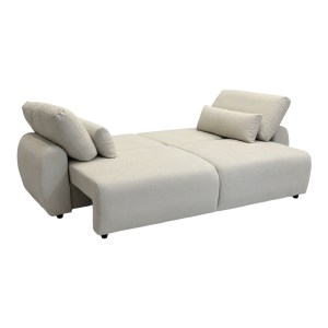 pak-074-000064-2 KΑΝΑΠΕΣ-ΚΡΕΒΑΤΙ ΤΡΙΘΕΣΙΟΣ HUNGIE PAKOWORLD ΥΦΑΣΜΑ ΜΠΕΖ 250X92X89ΕΚ