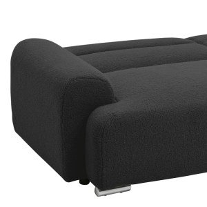 pak-074-000075-4 KΑΝΑΠΕΣ-ΚΡΕΒΑΤΙ ΤΡΙΘΕΣΙΟΣ HARMONIOUS PAKOWORLD ΑΝΘΡΑΚΙ ΜΠΟΥΚΛΕ ΥΦΑΣΜΑ 223.5X92X81ΕΚ