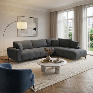 pak-074-000076 ΓΩΝΙΑΚΟΣ ΚΑΝΑΠΕΣ VENETO PAKOWORLD ΑΡΙΣΤΕΡΗ ΓΩΝΙΑ ΥΦΑΣΜΑ ΑΝΘΡΑΚΙ 298X208X85ΕΚ