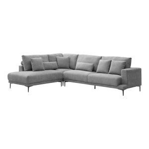 pak-074-000099-1 ΓΩΝΙΑΚΟΣ ΚΑΝΑΠΕΣ MALIVA PAKOWORLD ΔΕΞΙΑ ΓΩΝΙΑ ΓΚΡΙ ΥΦΑΣΜΑ 280X210X100ΕΚ