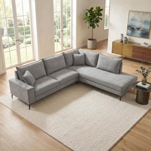 pak-074-000117 ΓΩΝΙΑΚΟΣ ΚΑΝΑΠΕΣ ZENQUA PAKOWORLD ΑΡΙΣΤΕΡΗ ΓΩΝΙΑ ΓΚΡΙ ΥΦΑΣΜΑ 291X233X90ΕΚ