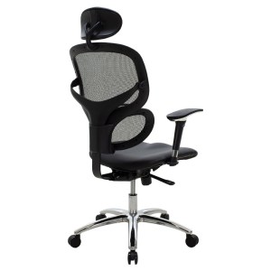 pak-076-000008-2 ΚΑΡΕΚΛΑ ΓΡΑΦΕΙΟΥ ΔΙΕΥΘΥΝΤΗ FREEDOM SUPREME QUALITY ΜΑΥΡΟ PU-MESH