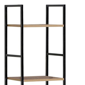 pak-085-000020-2 ΒΙΒΛΙΟΘΗΚΗ AZUEL PAKOWORLD ΦΥΣΙΚΟ-ΜΑΥΡΟ ΜΕΤΑΛΛΟ 29X23.5X144ΕΚ