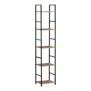 pak-085-000020 ΒΙΒΛΙΟΘΗΚΗ AZUEL PAKOWORLD ΦΥΣΙΚΟ-ΜΑΥΡΟ ΜΕΤΑΛΛΟ 29X23.5X144ΕΚ