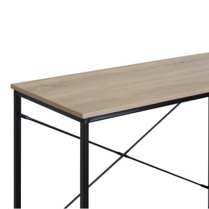 pak-085-000025-3 ΓΡΑΦΕΙΟ ΕΡΓΑΣΙΑΣ BAILON PAKOWORLD ΣΕ OAK ΑΠΟΧΡΩΣΗ ΜΕ ΜΑΥΡΟ ΜΕΤΑΛΛΟ 100X40X70ΕΚ