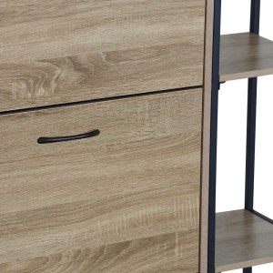 pak-085-000029-4 ΠΑΠΟΥΤΣΟΘΗΚΗ KARLEVA PAKOWORLD 12 ΘΕΣΕΩΝ ΣΕ OAK ΑΠΟΧΡΩΣΗ ΜΕ ΜΑΥΡΟ ΜΕΤΑΛΛΟ 88X24X87ΕΚ