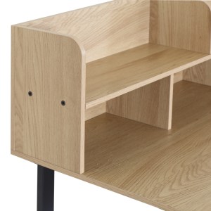 pak-085-000032-3 ΓΡΑΦΕΙΟ ΕΡΓΑΣΙΑΣ BIURO PAKOWORLD OAK- ΜΑΥΡΟ ΜΕΤΑΛΛΟ 120X60X103ΕΚ