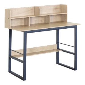 pak-085-000032 ΓΡΑΦΕΙΟ ΕΡΓΑΣΙΑΣ BIURO PAKOWORLD OAK- ΜΑΥΡΟ ΜΕΤΑΛΛΟ 120X60X103ΕΚ