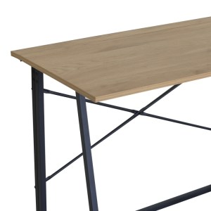 pak-085-000033-2 ΓΡΑΦΕΙΟ ΕΡΓΑΣΙΑΣ SIKLO PAKOWORLD ΠΤΥΣΣΟΜΕΝΟ OAK- ΜΑΥΡΟ ΜΕΤΑΛΛΟ 100X46X75.5ΕΚ