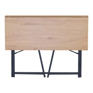 pak-085-000033-3 ΓΡΑΦΕΙΟ ΕΡΓΑΣΙΑΣ SIKLO PAKOWORLD ΠΤΥΣΣΟΜΕΝΟ OAK- ΜΑΥΡΟ ΜΕΤΑΛΛΟ 100X46X75.5ΕΚ