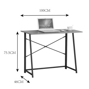 pak-085-000033-5 ΓΡΑΦΕΙΟ ΕΡΓΑΣΙΑΣ SIKLO PAKOWORLD ΠΤΥΣΣΟΜΕΝΟ OAK- ΜΑΥΡΟ ΜΕΤΑΛΛΟ 100X46X75.5ΕΚ