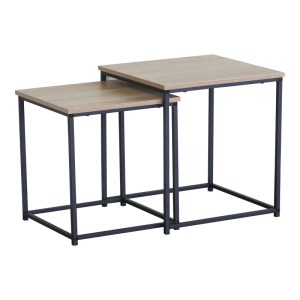 pak-085-000036 ΤΡΑΠΕΖΙΑ ΣΑΛΟΝΙΟΥ MASUTA PAKOWORLD 2ΤΕΜ. MDF ΜΑΥΡΟ ΜΕ ΕΦΕ ΜΑΡΜΑΡΟΥ- ΜΑΥΡΟ ΜΕΤΑΛΛΟ