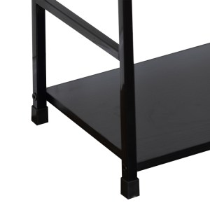 pak-085-000042-3 ΒΙΒΛΙΟΘΗΚΗ MANLO PAKOWORLD ΜΑΥΡΟ ΜΕΤΑΛΛΟ 58.6X23.5X144ΕΚ