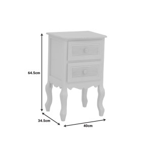 pak-087-000017-6 ΚΟΜΟΔΙΝΟ JOLIENE INART MDF ΣΕ ΛΕΥΚΗ ΑΝΤΙΚΕ-ΦΥΣΙΚΗ ΑΠΟΧΡΩΣΗ 40X34.5X64.5ΕΚ