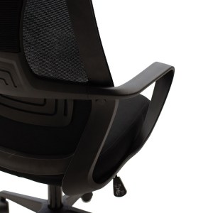 pak-090-000004-7 ΚΑΡΕΚΛΑ ΓΡΑΦΕΙΟΥ ΔΙΕΥΘΥΝΤΗ DOLPHIN ΜΕ ΥΦΑΣΜΑ MESH ΧΡΩΜΑ ΜΑΥΡΟ